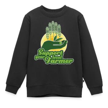 Nachhaltig leben - Kinder Premium Organic Sweatshirt - Schwarz - Vorne - AI Model Kid Female (0cm)