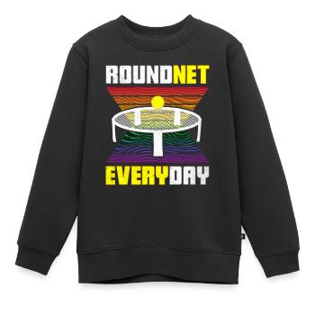 Roundnet Everyday | Spike Ball Spikeball Fun - Sweat Premium enfant bio - noir - Devant - AI Model Kid Female (0cm)