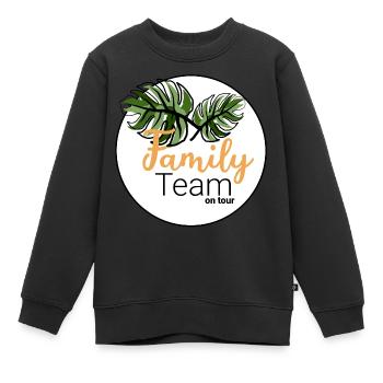 Familie on tour - Partnerlook - Kinder Premium Organic Sweatshirt - Schwarz - Vorne - AI Model Kid Female (0cm)