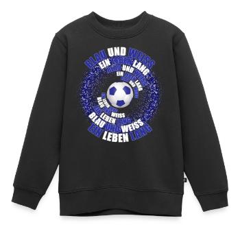 Blau und Weiss ein Leben lang - Kinder Premium Organic Sweatshirt - Schwarz - Vorne - AI Model Kid Female (0cm)