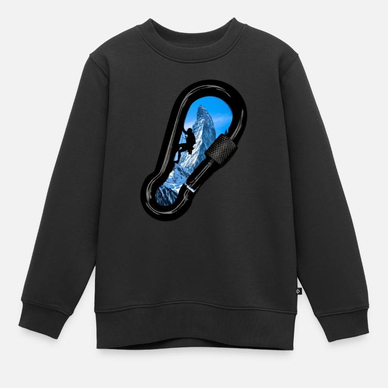 Klettern - Kinder Premium Organic Sweatshirt - Schwarz