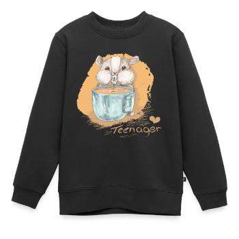 Teenager - Kinder Premium Organic Sweatshirt - Schwarz - Vorne - AI Model Kid Female (0cm)