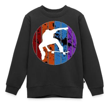 Skateboard - Kinder Premium Organic Sweatshirt - Schwarz - Vorne - AI Model Kid Female (0cm)