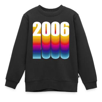 Naissance 2006 Année de naissance - Sweat Premium enfant bio - noir - Devant - AI Model Kid Female (0cm)
