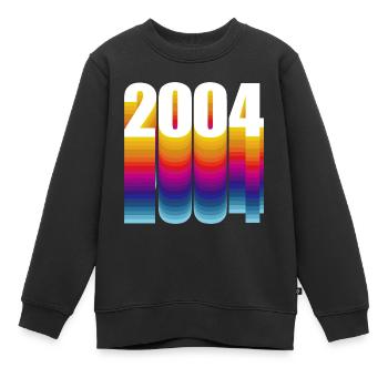 Naissance 2004 Année de naissance - Sweat Premium enfant bio - noir - Devant - AI Model Kid Female (0cm)
