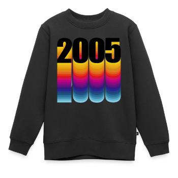 Naissance 2005 Année de naissance - Sweat Premium enfant bio - noir - Devant - AI Model Kid Female (0cm)