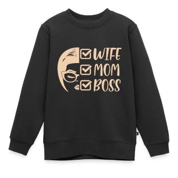 Drôle de citation sarcastique, drôle, citations, sarcastique, s - Sweat Premium enfant bio - noir - Devant - AI Model Kid Female (0cm)