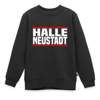Halle Neustadt - Kinder Premium Organic Sweatshirt - Schwarz - Vorne - AI Model Kid Female (0cm)