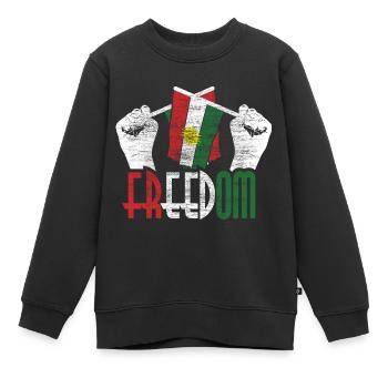 Kurdistan Land Geschenk - Kinder Premium Organic Sweatshirt - Schwarz - Vorne - AI Model Kid Female (0cm)