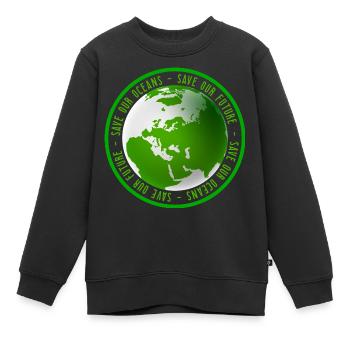 Journée de l’environnement Protection de l’environnement Protection de la nature - Sweat Premium enfant bio - noir - Devant - AI Model Kid Female (0cm)