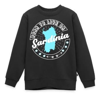 Sardinien Sardinia - Kinder Premium Organic Sweatshirt - Schwarz - Vorne - AI Model Kid Female (0cm)