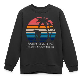 Environnement Nature Protection de la nature - Sweat Premium enfant bio - noir - Devant - AI Model Kid Female (0cm)