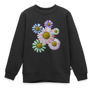 Fleur, Fleur, Fleurs, Fleur, Floral - Sweat Premium enfant bio - noir - Devant - AI Model Kid Female (0cm)