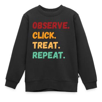 Klicken Sie auf Hundetraining behandeln - Kinder Premium Organic Sweatshirt - Schwarz - Vorne - AI Model Kid Female (0cm)