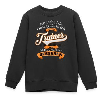 Trainer - Kinder Premium Organic Sweatshirt - Schwarz - Vorne - AI Model Kid Female (0cm)