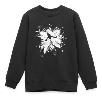 Monocycle monocycle monocycle monocycle monocycle - Sweat Premium enfant bio - noir - Devant - AI Model Kid Female (0cm)