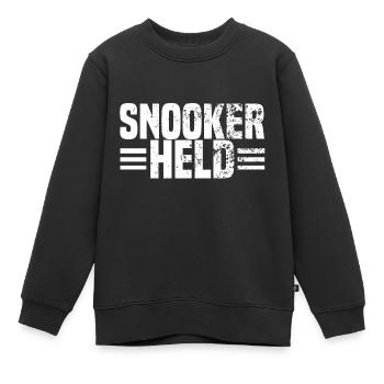 snooker held - Kinder Premium Organic Sweatshirt - Schwarz - Vorne - AI Model Kid Female (0cm)