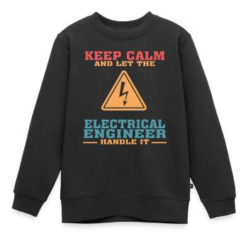 Funny Electrical Engineering Quote for Electrical - Kids Premium Organic Sweatshirt - black - Front - AI Model Kid Female (0cm)