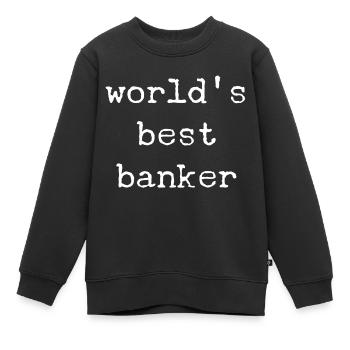Bester Banker der Welt - Kinder Premium Organic Sweatshirt - Schwarz - Vorne - AI Model Kid Female (0cm)