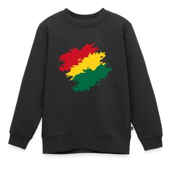 Ghana - Kinder Premium Organic Sweatshirt - Schwarz - Vorne - AI Model Kid Female (0cm)