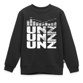 unz unz unz techno - Kids Premium Organic Sweatshirt - black - Front - AI Model Kid Female (0cm)