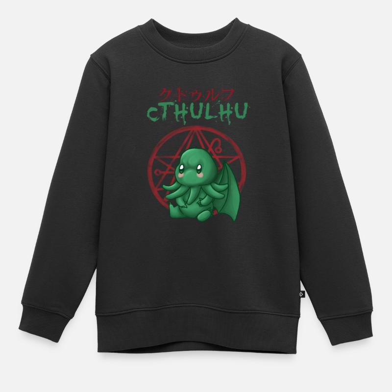 Grand Cthulhu - Sweat Premium enfant bio - noir