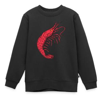 Shrimp Languste Krabbe - Kinder Premium Organic Sweatshirt - Schwarz - Vorne - AI Model Kid Female (0cm)