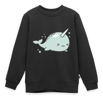 Narwal - Kinder Premium Organic Sweatshirt - Schwarz - Vorne - AI Model Kid Female (0cm)
