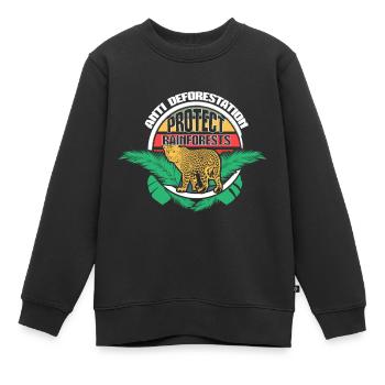 Regenwald Klimawandel Reise Geschenkidee - Kinder Premium Organic Sweatshirt - Schwarz - Vorne - AI Model Kid Female (0cm)