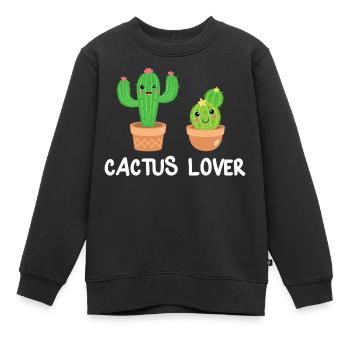 Cactus Cactus Cactus Lover Cadeau - Sweat Premium enfant bio - noir - Devant - AI Model Kid Female (0cm)