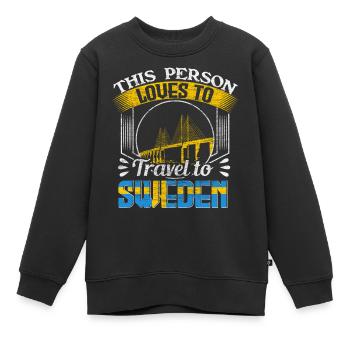 Schweden Herkunft - Kinder Premium Organic Sweatshirt - Schwarz - Vorne - AI Model Kid Female (0cm)