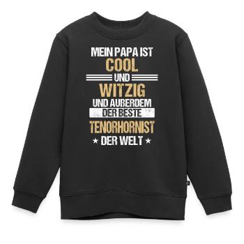 Tenorhorn Blasinstrument Tenorhornist Spruch - Kinder Premium Organic Sweatshirt - Schwarz - Vorne - AI Model Kid Female (0cm)