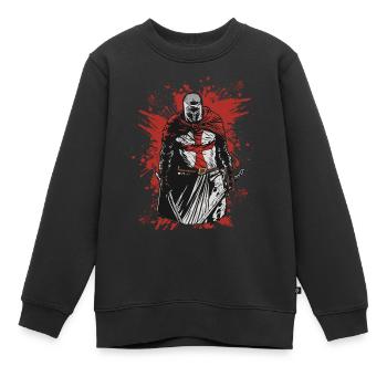 Kreuzritter Tempelritter Deus Vult Ritter Templer - Kinder Premium Organic Sweatshirt - Schwarz - Vorne - AI Model Kid Female (0cm)