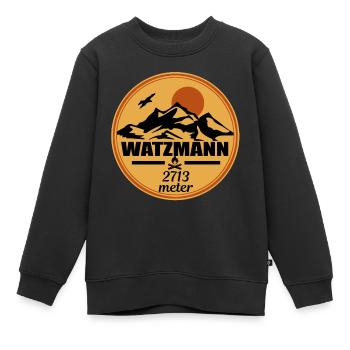 Watzmann - Sweat Premium enfant bio - noir - Devant - AI Model Kid Female (0cm)