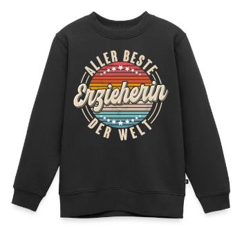 Erzieherin - Kinder Premium Organic Sweatshirt - Schwarz - Vorne - AI Model Kid Female (0cm)