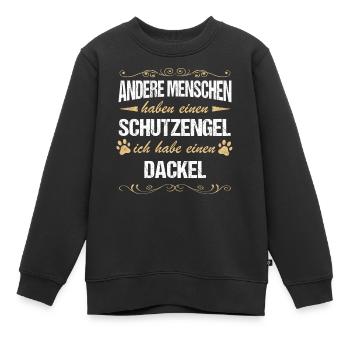 Dackel Dachshund Hund Hundehalter - Kinder Premium Organic Sweatshirt - Schwarz - Vorne - AI Model Kid Female (0cm)