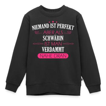 Schwaben Schwabe Schwaben Oberschwaben - Kinder Premium Organic Sweatshirt - Schwarz - Vorne - AI Model Kid Female (0cm)