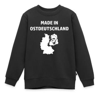 Made in Ostdeutschland - Kinder Premium Organic Sweatshirt - Schwarz - Vorne - AI Model Kid Female (0cm)
