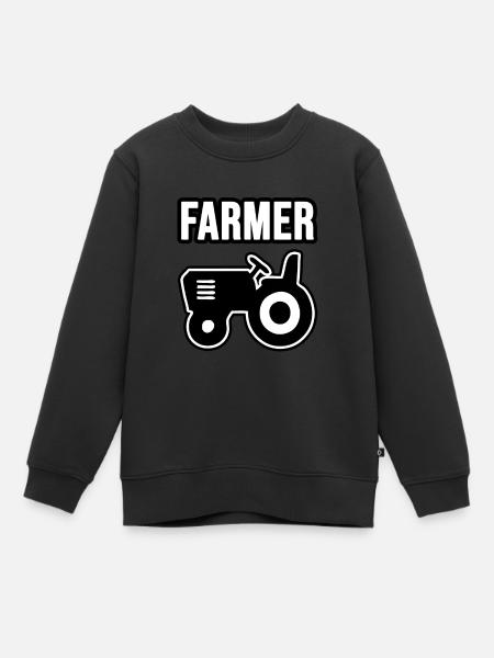 Agriculteur, agriculteur et agriculteur - Sweat Premium enfant bio - noir