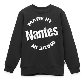 Hergestellt in Nantes blc - Kinder Premium Organic Sweatshirt - Schwarz - Vorne - AI Model Kid Female (0cm)