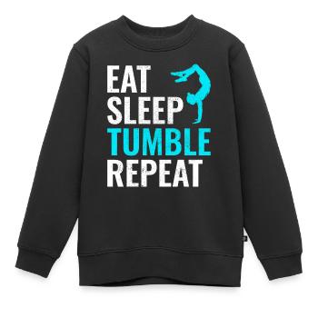Power Tumbling Gymnastik Turner Akrobatik Lustig - Kinder Premium Organic Sweatshirt - Schwarz - Vorne - AI Model Kid Female (0cm)