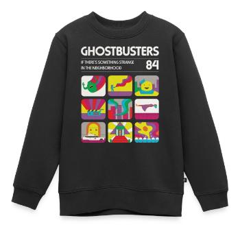 Ghostbusters Retro '84 Kacheln - Kinder Premium Organic Sweatshirt - Schwarz - Vorne - AI Model Kid Female (0cm)
