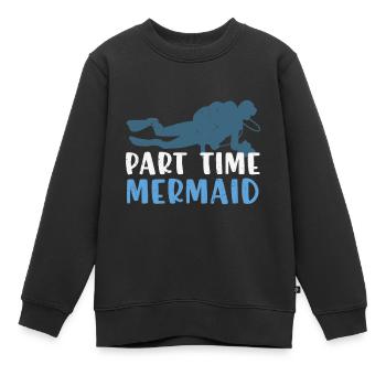 Citation de plongée sous-marine à temps partiel Sirène - Sweat Premium enfant bio - noir - Devant - AI Model Kid Female (0cm)