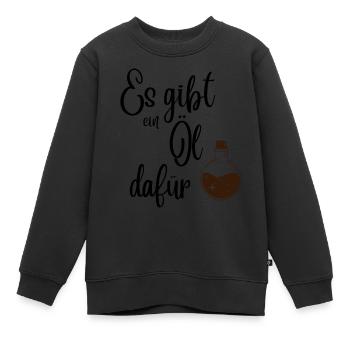 Il y a une huile pour cela - Sweat Premium enfant bio - noir - Devant - AI Model Kid Female (0cm)