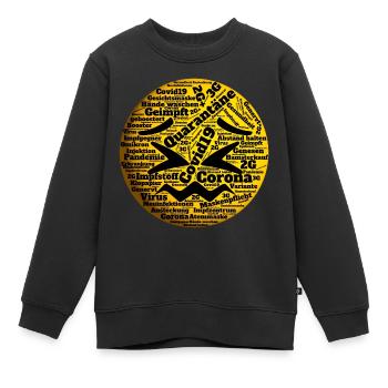 Corona Emoji Covid19 Nerverei - Kinder Premium Organic Sweatshirt - Schwarz - Vorne - AI Model Kid Female (0cm)