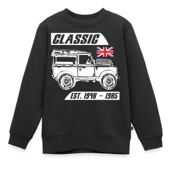 Landy Classic Car - Kinder Premium Organic Sweatshirt - Schwarz - Vorne - AI Model Kid Female (0cm)