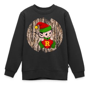 onze r - Sweat Premium enfant bio - noir - Devant - AI Model Kid Female (0cm)
