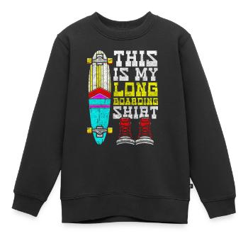Skater Berg Board - Kinder Premium Organic Sweatshirt - Schwarz - Vorne - AI Model Kid Female (0cm)