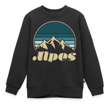Alpes - Alpen ... Wandern, Berge, Skifahren - Kinder Premium Organic Sweatshirt - Schwarz - Vorne - AI Model Kid Female (0cm)