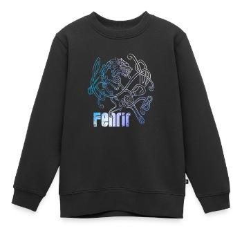 Symbole Viking Fenrir - Sweat Premium enfant bio - noir - Devant - AI Model Kid Female (0cm)